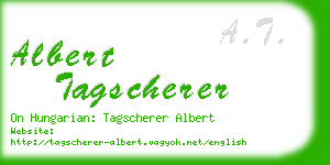 albert tagscherer business card